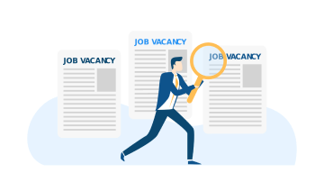 仕事を探している男性のイラスト